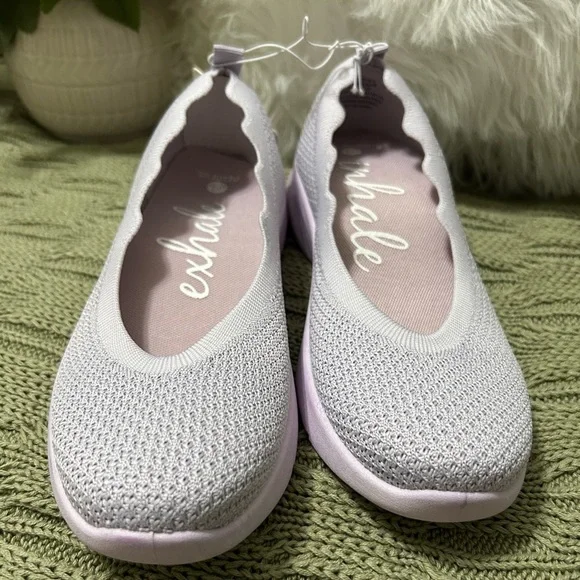 Apana Lavender Knit Slip-On Flats - Picture 5 of 6